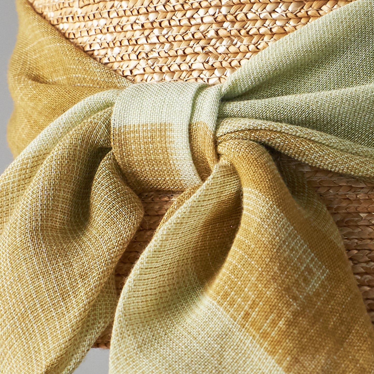 ストールリボンの麦わら帽子 Crochet straw hat _ 3 colors