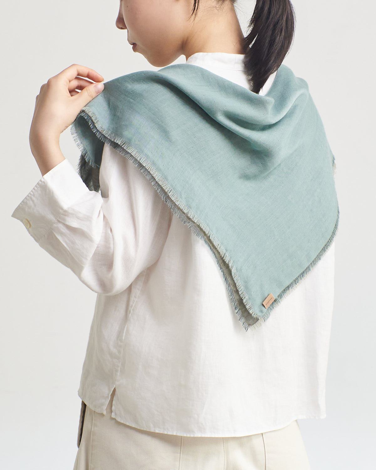 地球にやさしいリヨセルリバーシブルスカーフ　SOLID-6color