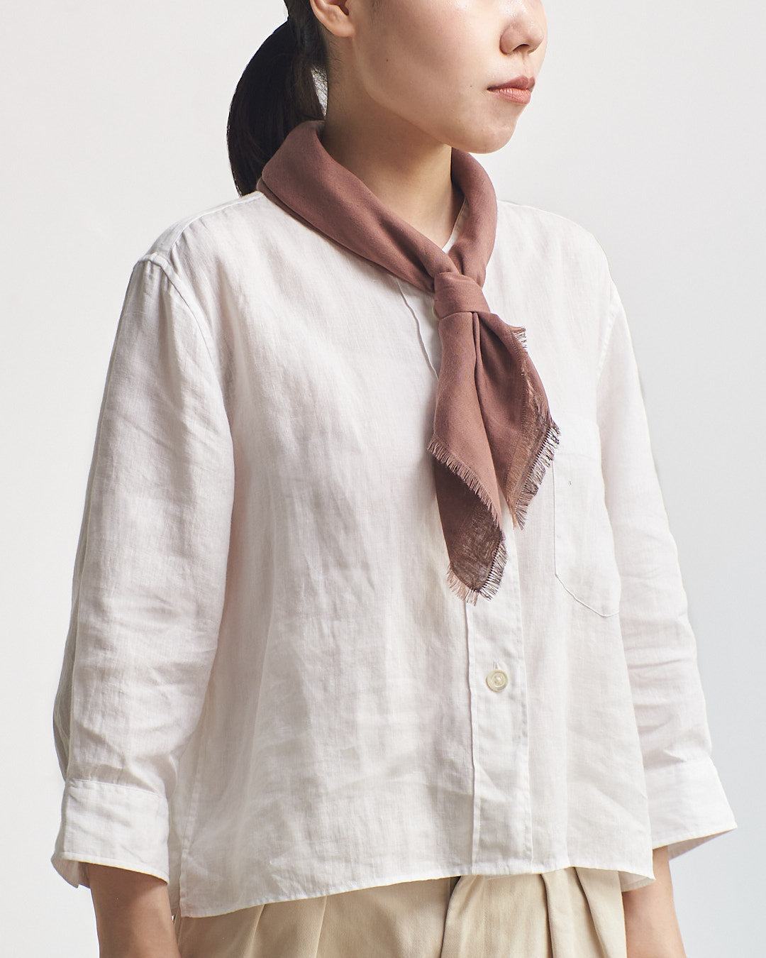 地球にやさしいリヨセルリバーシブルスカーフ　SOLID-6color