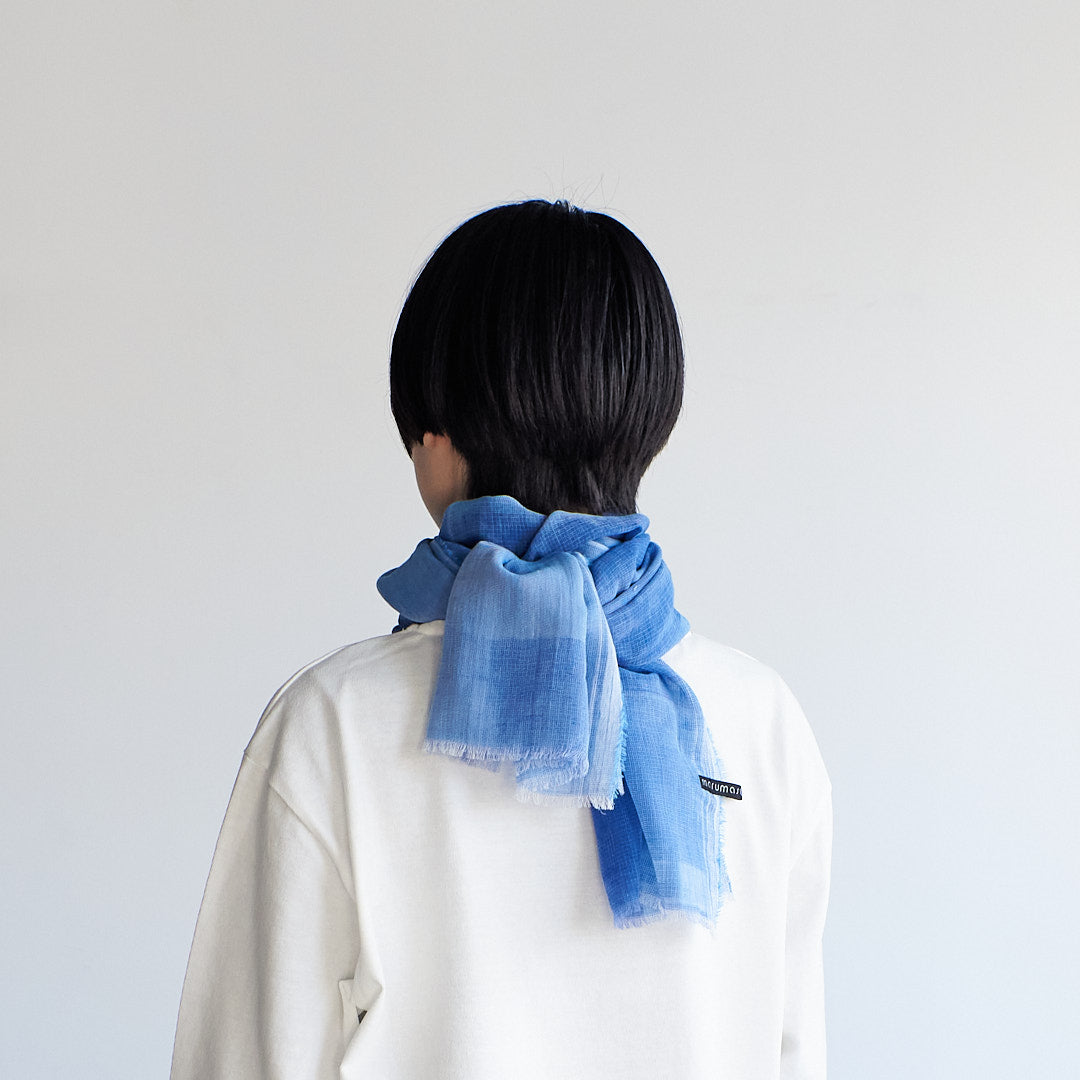 さらっと軽やかなコットンガーゼストール　COTTON GAUZE STONE BLOCK POINTILLISM - 8color