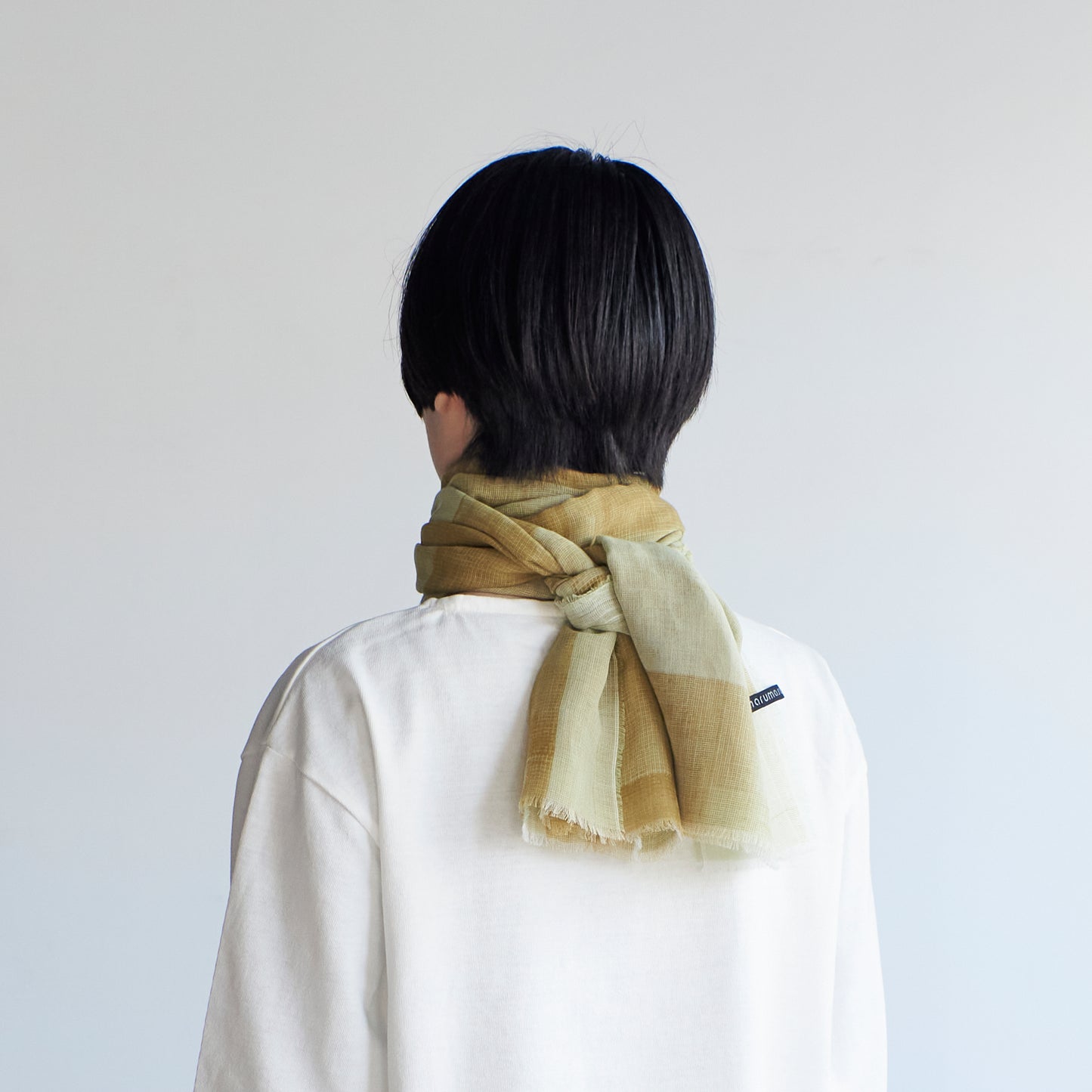 さらっと軽やかなコットンガーゼストール　COTTON GAUZE STONE BLOCK POINTILLISM - 8color