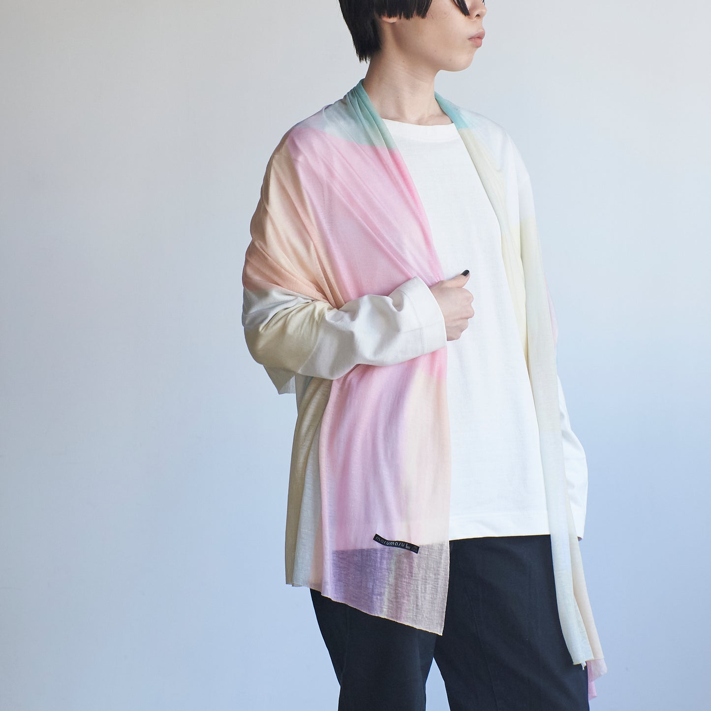 肌に馴染むニットストール - KLEE BLOCK - 2color