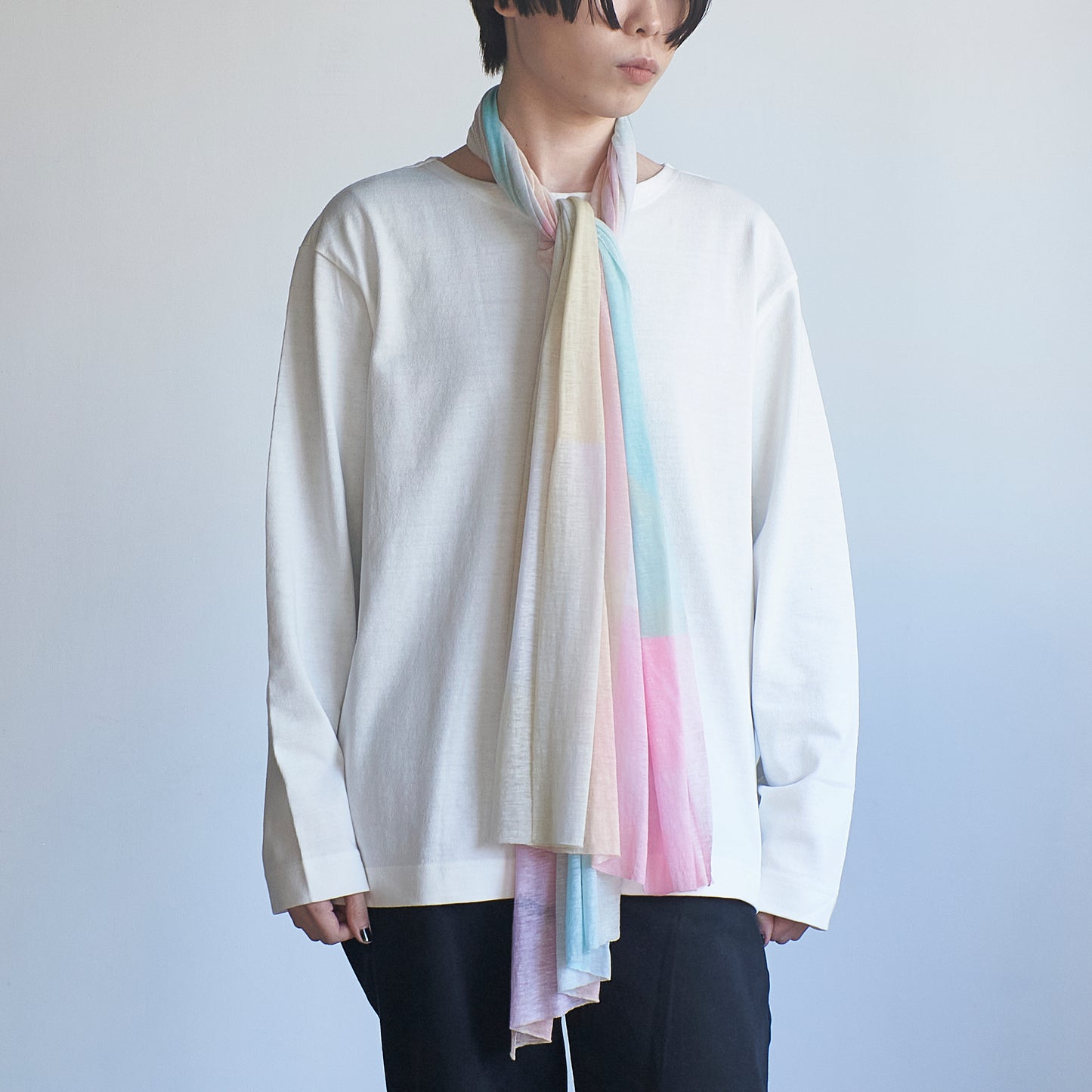 肌に馴染むニットストール - KLEE BLOCK - 2color