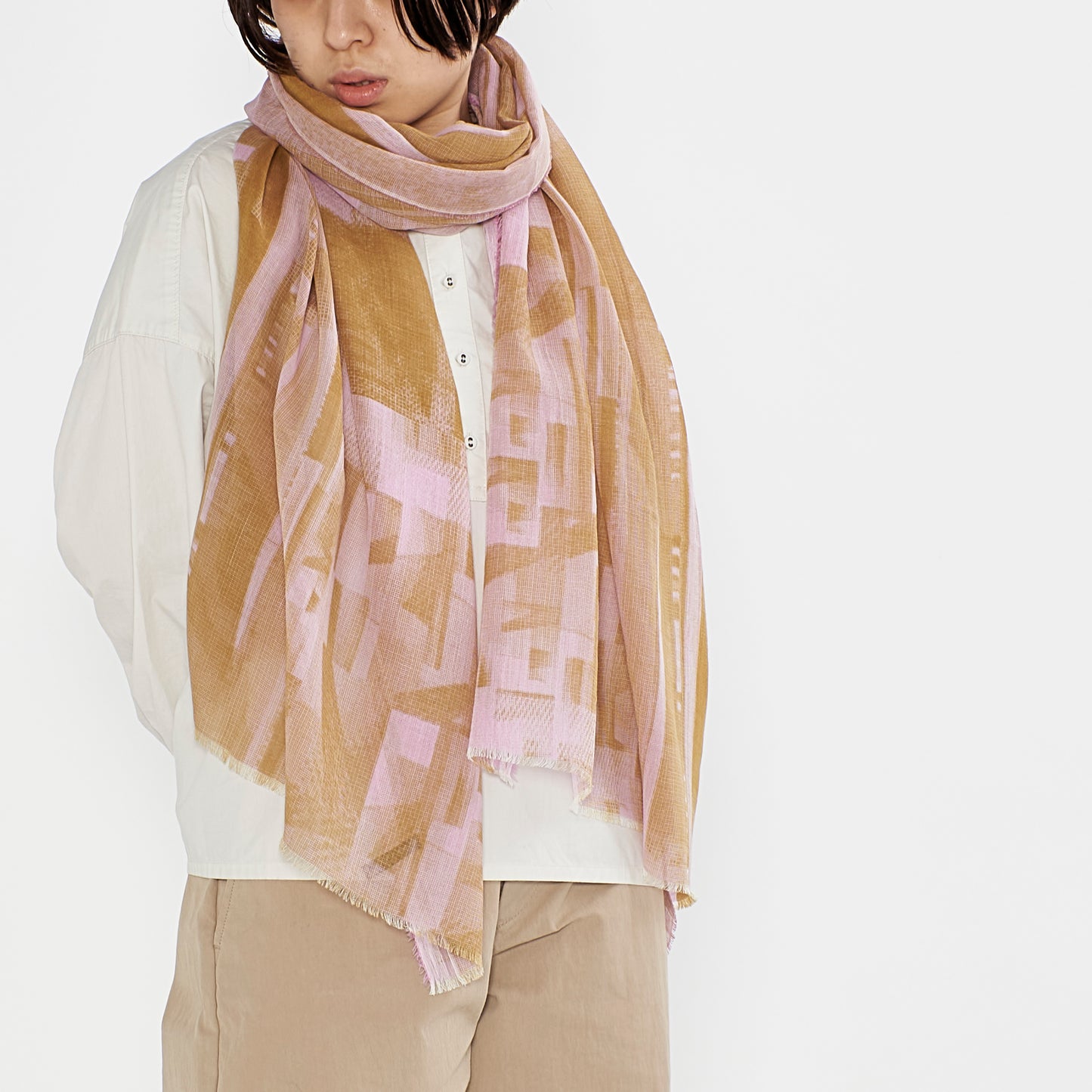 さらっと軽やかなコットンガーゼストール　COTTON GAUZE JEWEL POINTILLISM - 8color