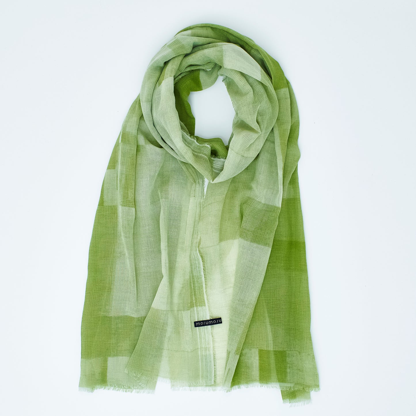 さらっと軽やかなコットンガーゼストール　COTTON GAUZE STONE BLOCK POINTILLISM - 8color