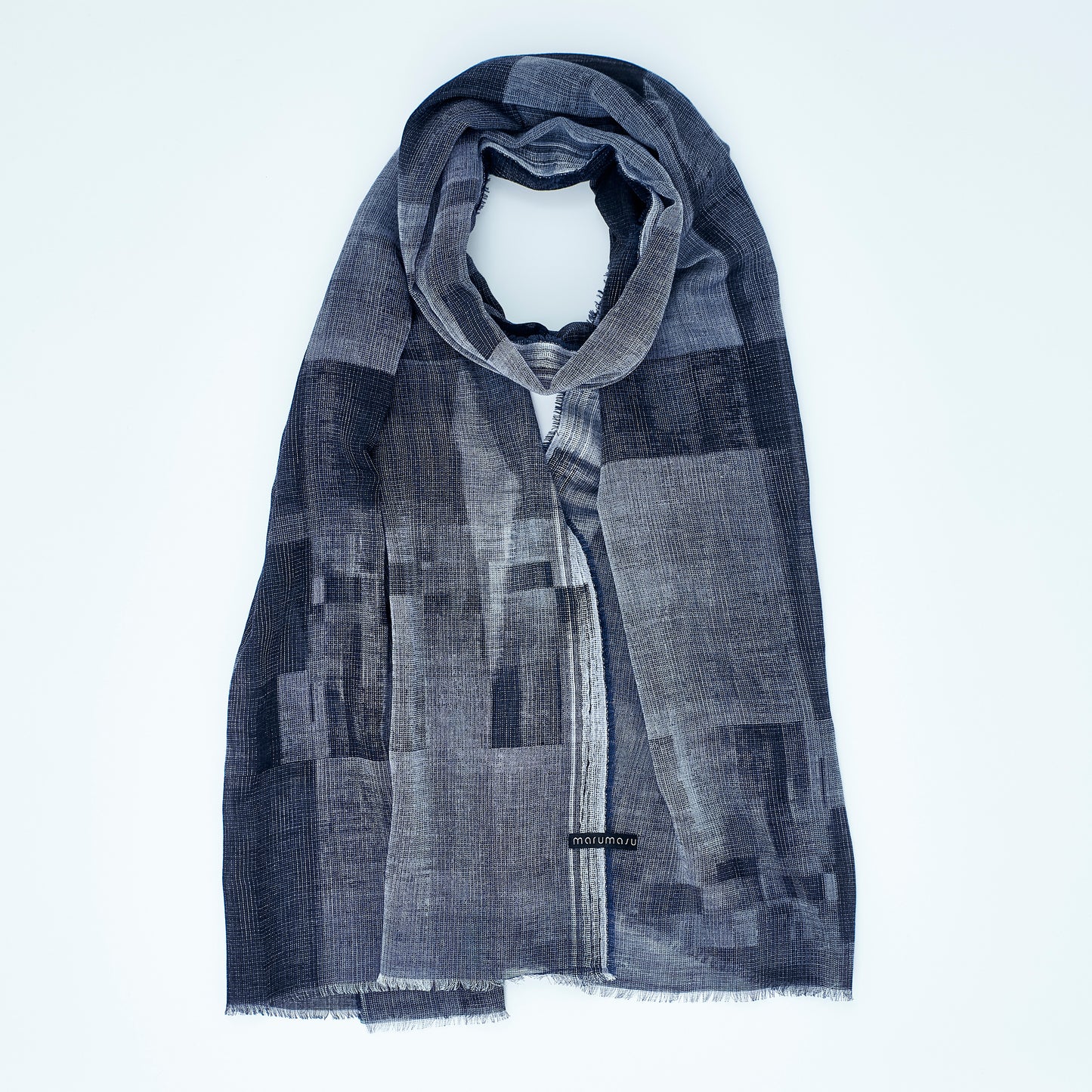 さらっと軽やかなコットンガーゼストール　COTTON GAUZE STONE BLOCK POINTILLISM - 8color