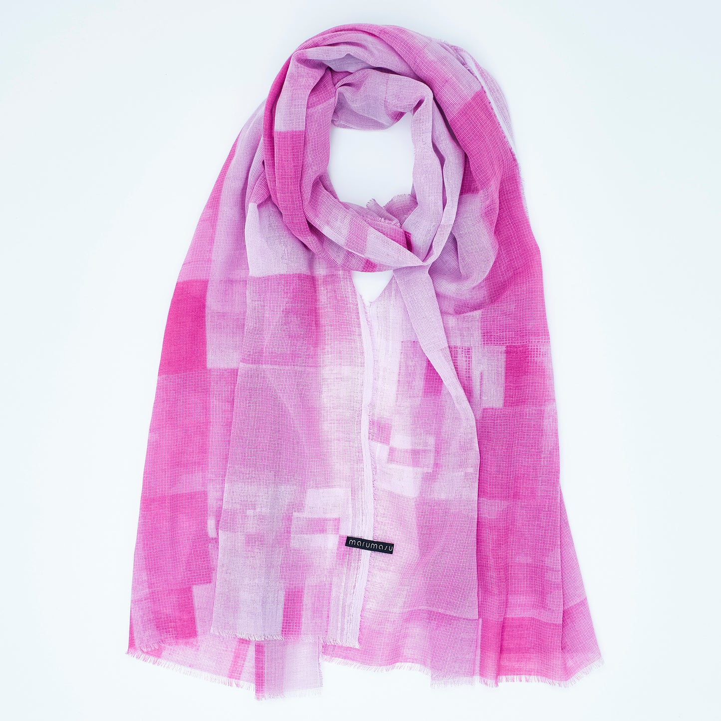 さらっと軽やかなコットンガーゼストール　COTTON GAUZE STONE BLOCK POINTILLISM - 8color