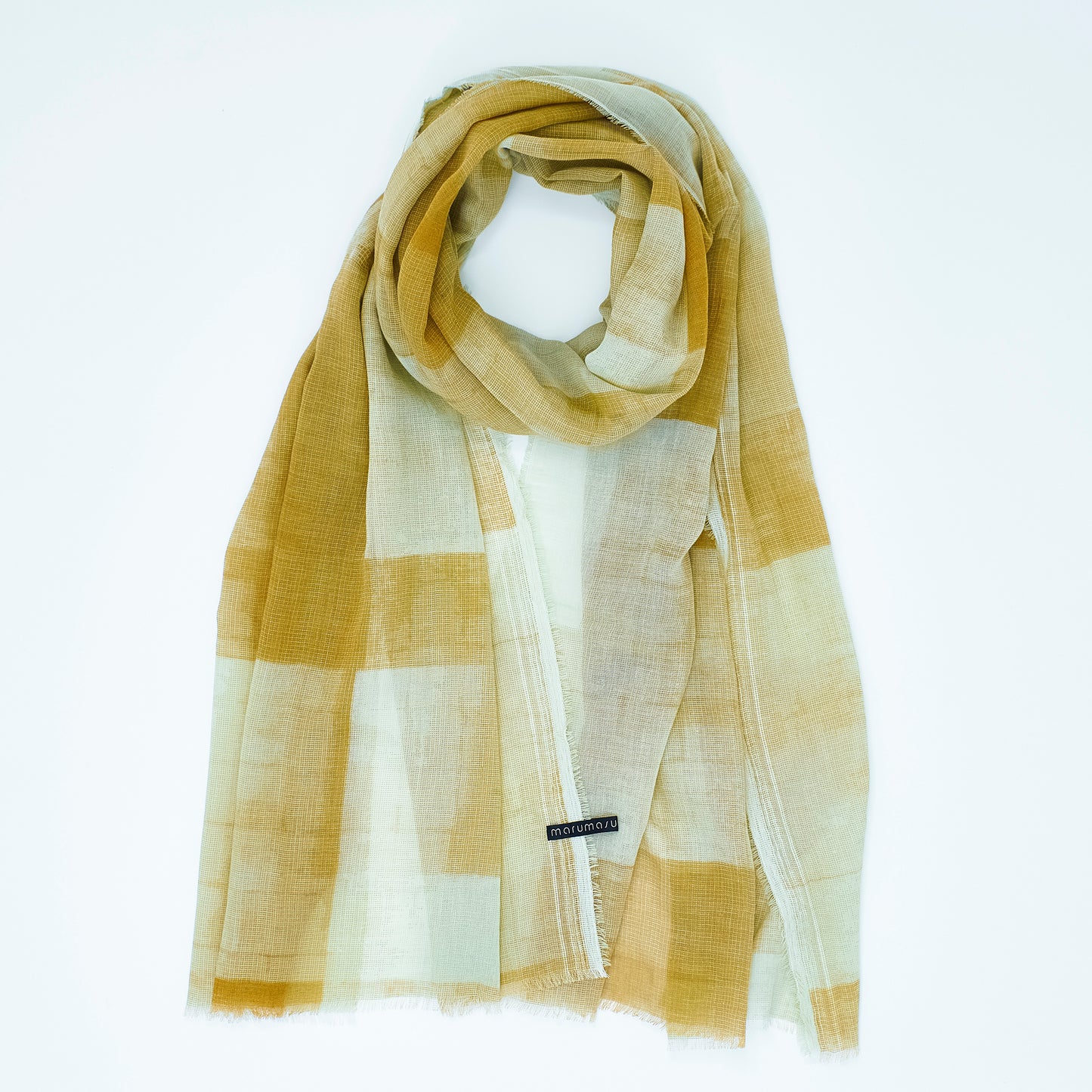 さらっと軽やかなコットンガーゼストール　COTTON GAUZE STONE BLOCK POINTILLISM - 8color