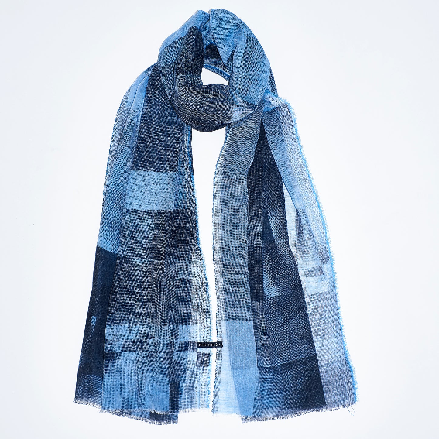 さらっと軽やかなコットンガーゼストール　COTTON GAUZE STONE BLOCK POINTILLISM - 8color