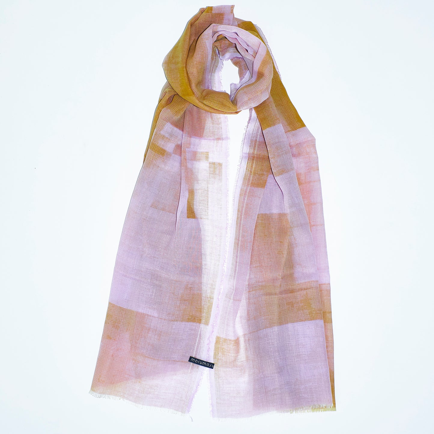 さらっと軽やかなコットンガーゼストール　COTTON GAUZE STONE BLOCK POINTILLISM - 8color