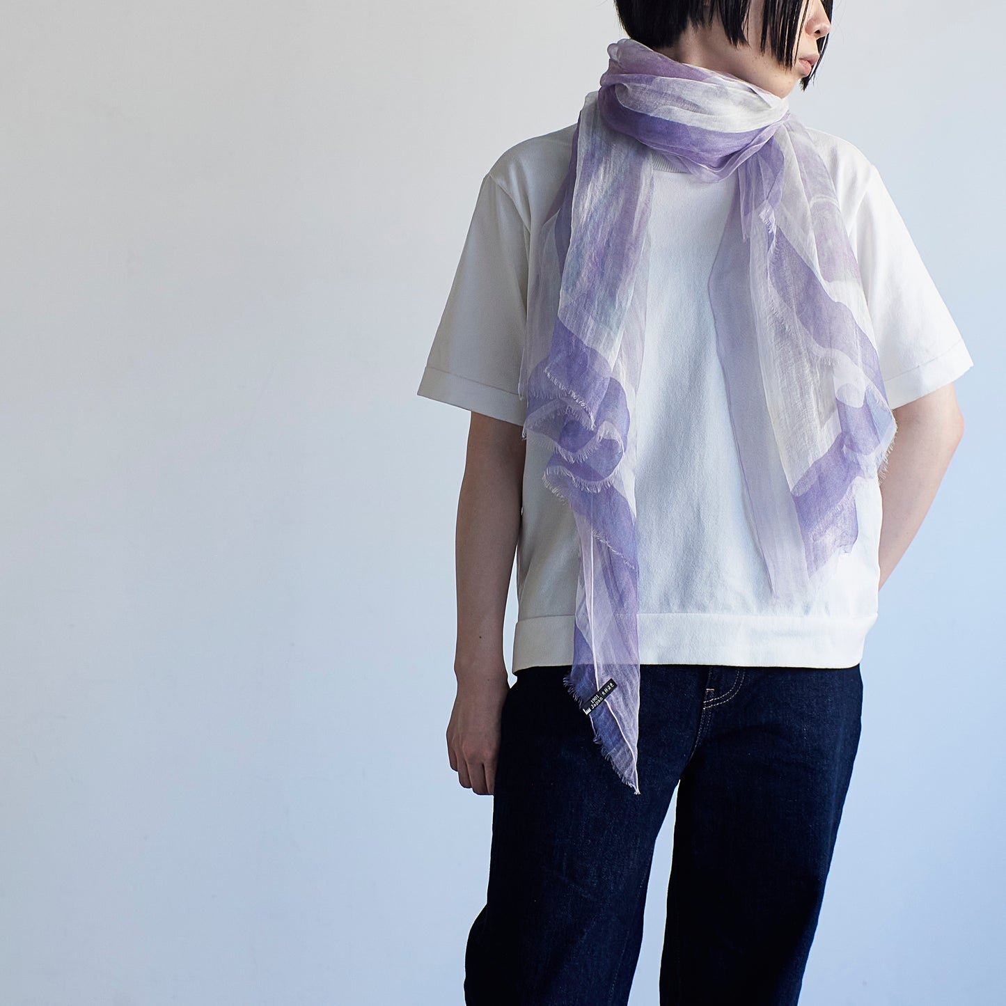 風を纏う夏のラミーストール - DYEING-2color