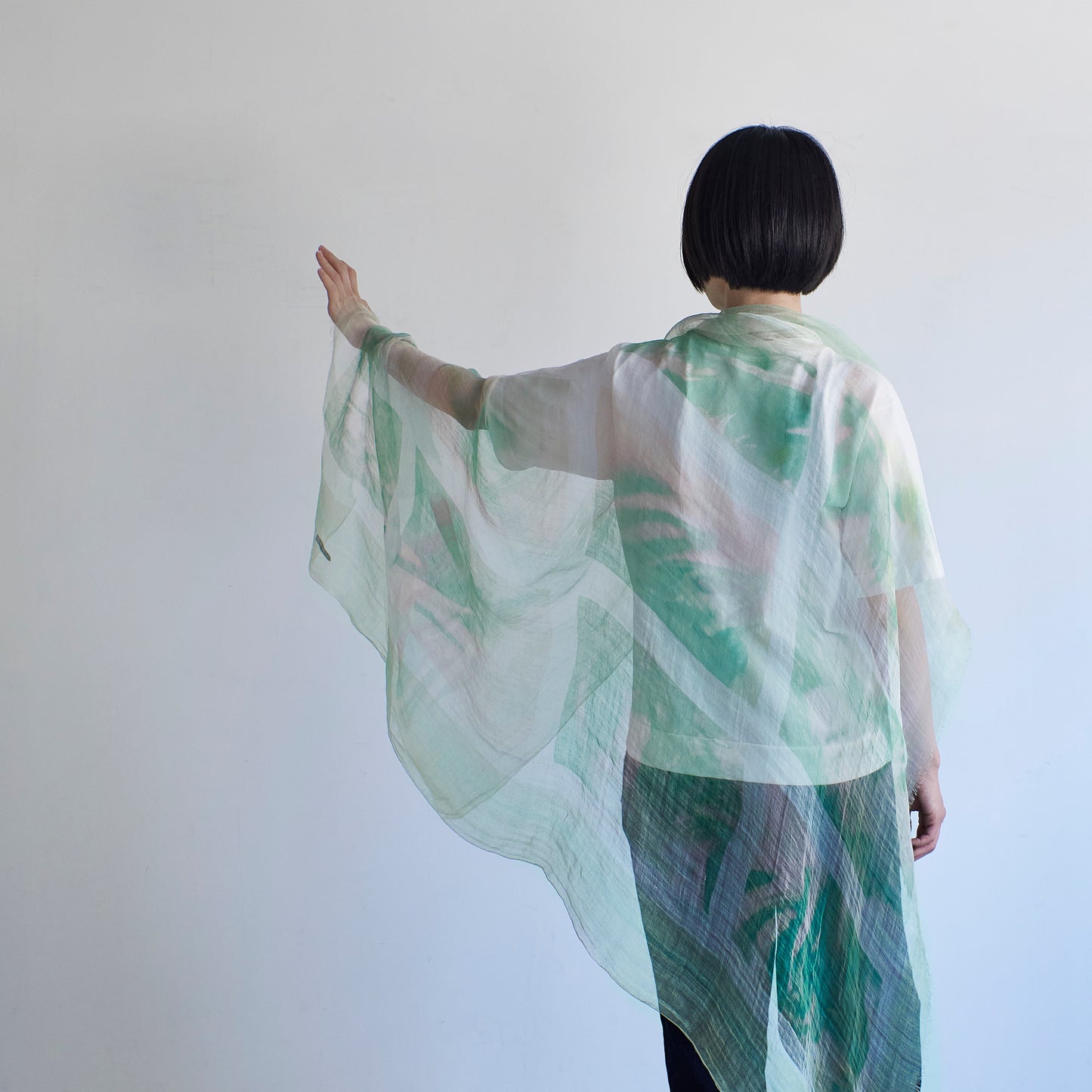 風を纏う夏のラミーストール - DYEING-2color