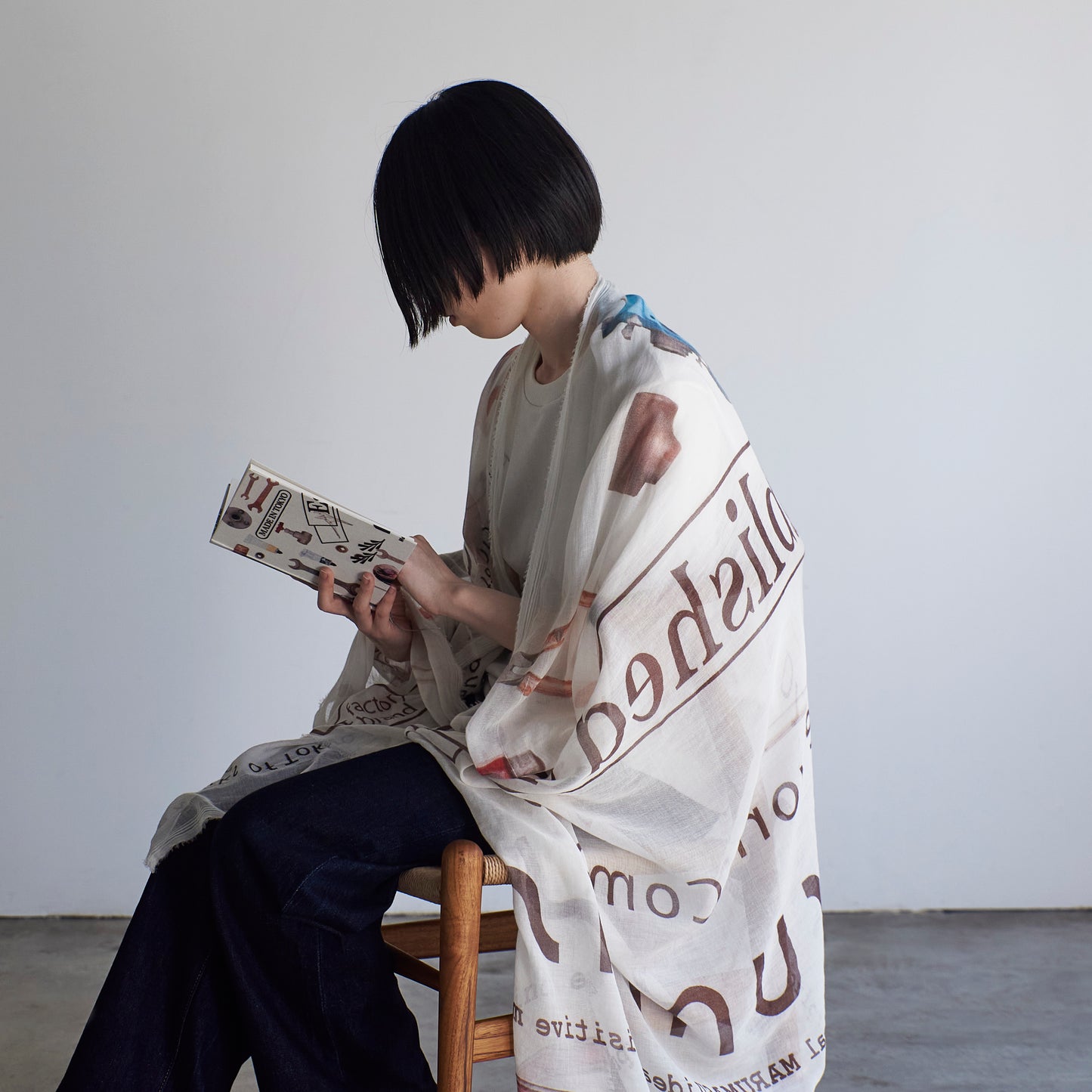 洗って育てるコットンストール - FACTORY - 1color