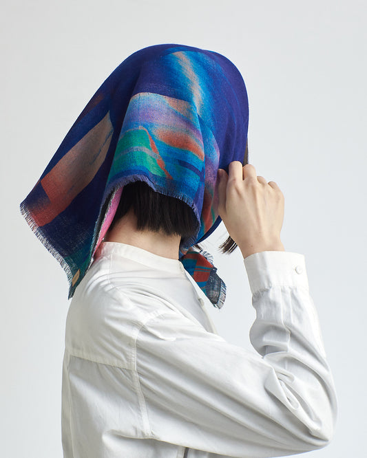 地球にやさしいリヨセルリバーシブルスカーフ　BRAQUE-2color