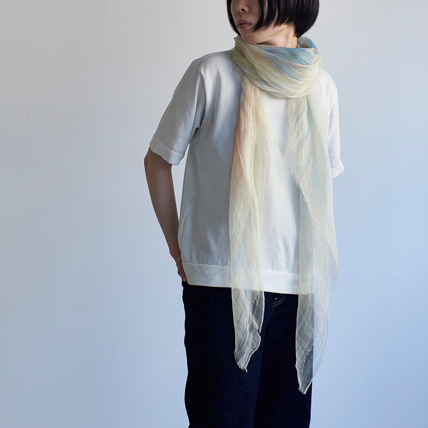 風を纏う夏のラミーストール - ATLAS-3-2color
