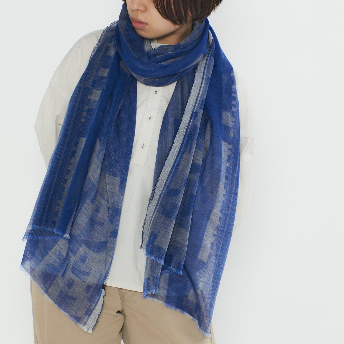 さらっと軽やかなコットンガーゼストール　COTTON GAUZE JEWEL POINTILLISM - 8color