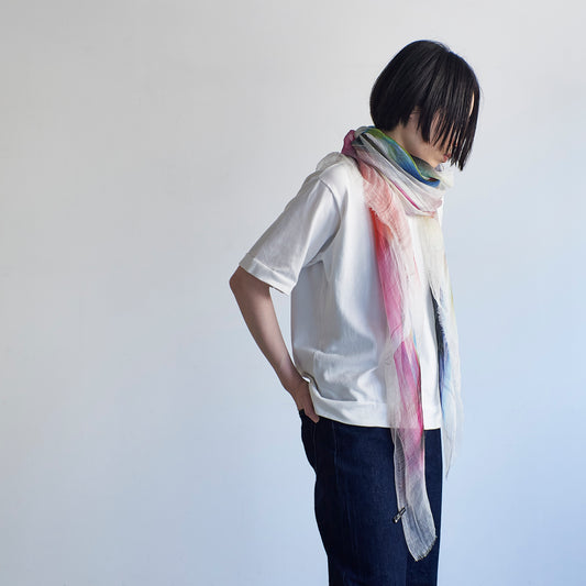 風を纏う夏のラミーストール - VOYAGE-2color