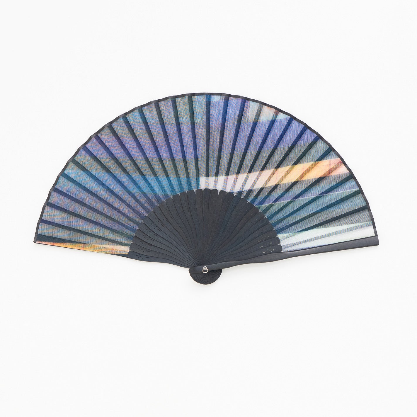 昔ながらの製法で仕立てた綿扇子　STONE BLOCK _ 2 colors