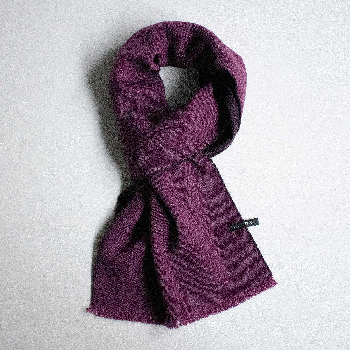 巻きやすいサイズのリバーシブルウールマフラー _ 4 colors