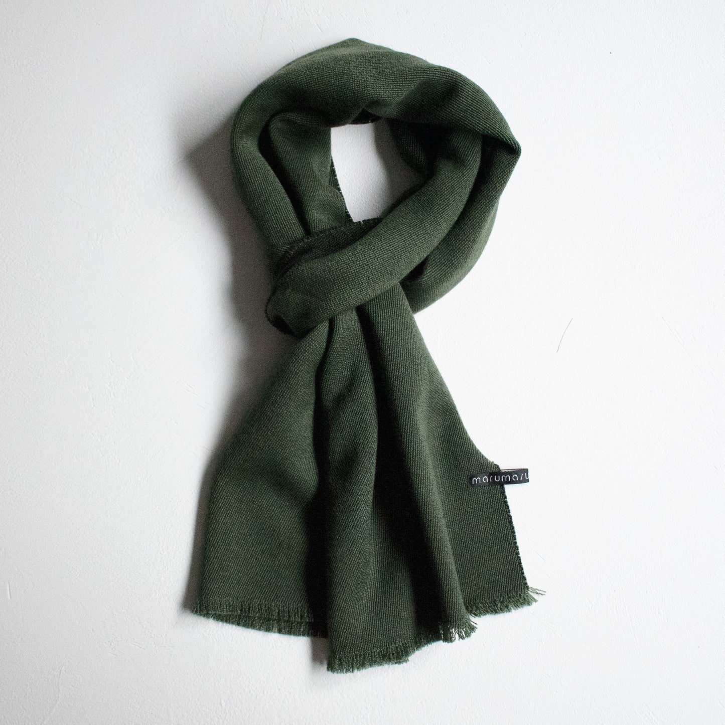 巻きやすいサイズのリバーシブルウールマフラー _ 4 colors