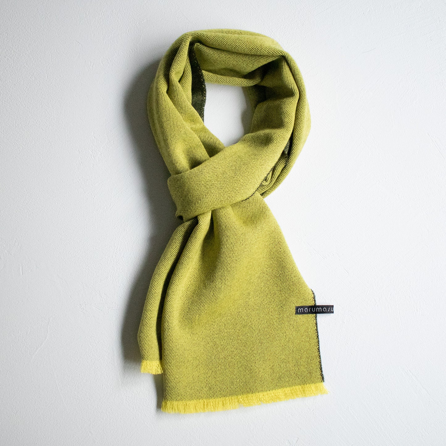 巻きやすいサイズのリバーシブルウールマフラー _ 4 colors