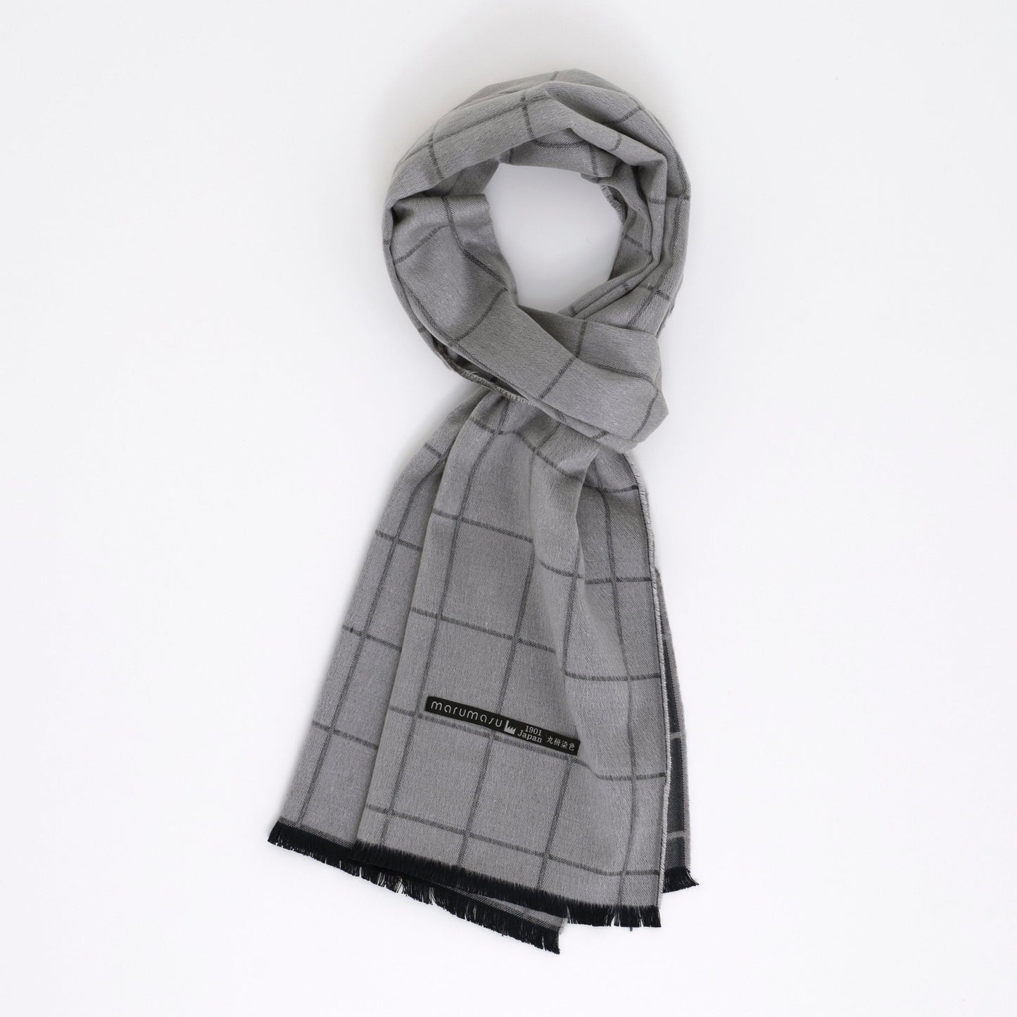 滑らかで暖かいシルク起毛マフラー _WINDOW PANE /5color